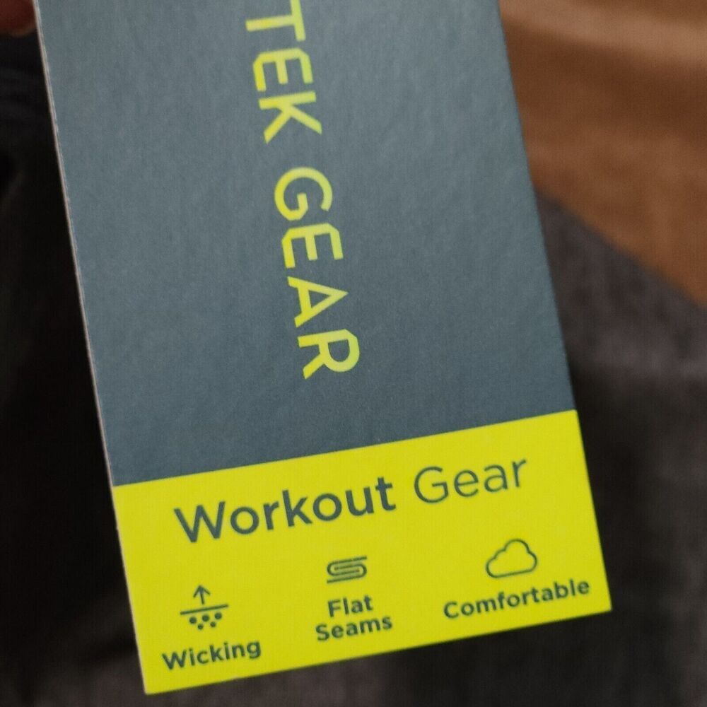 Tek Gear Activewear Top women Size XXL Color Charcoal Reflective Top Logo B2 - Picture 7 of 10